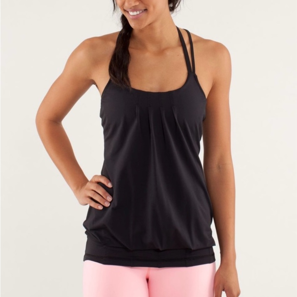 Lululemon Women's Flow And Go Tank II Black Size 4 Retail $64 - Picture 2 of 9
